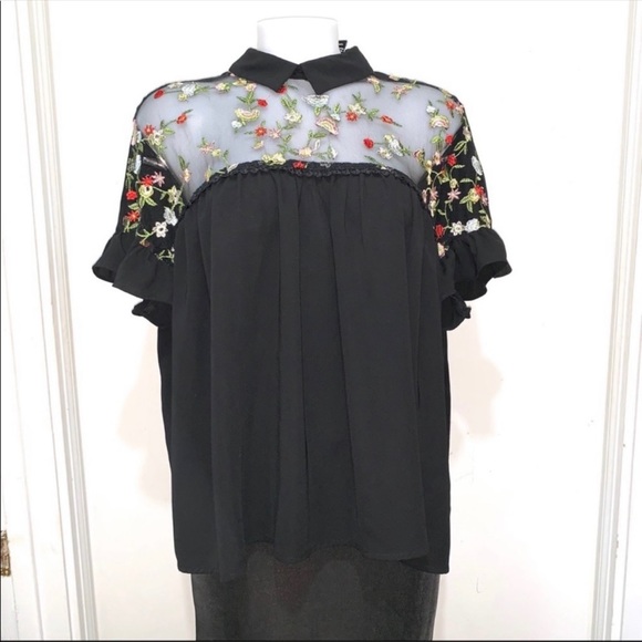 Peter Pan Collar Blouse - Picture 1 of 8